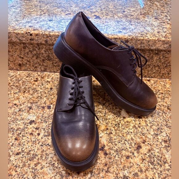 Camper Men\'s Dean Dress Casual Derby Shoes Size 42 US 9 Black Brown Leather VGUC main image 13